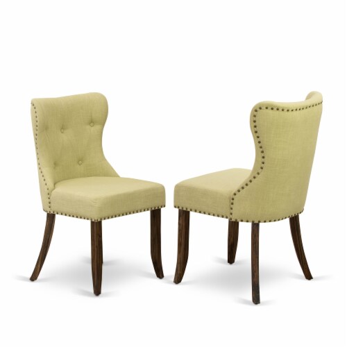 5Pc Rectangle 60 Inch Table & Four Parson Chair ,Color Eggnog Perspective: top