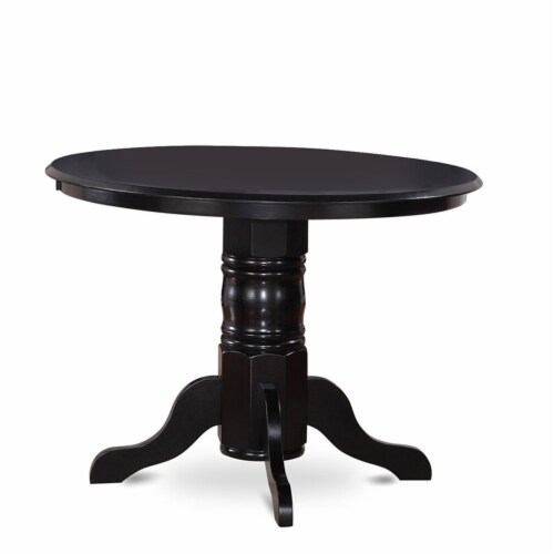 East West Furniture Shelton 5-piece Wood Dining Set in Black/Eggnog Perspective: top