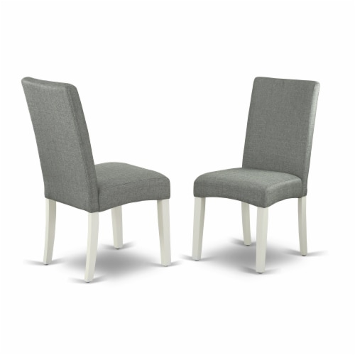 7Pc 60 Inch Table & Six Parson Chair With Black Leg & Pu Leather Color Eggnog Perspective: top