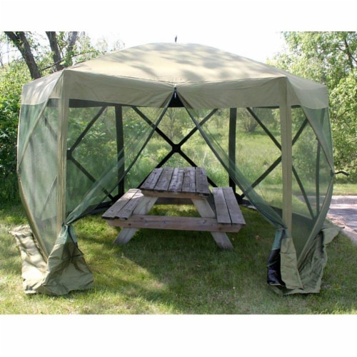 Clam Quick Set Escape Portable Camping Outdoor Gazebo Canopy Shelter (2 Pack) Perspective: top