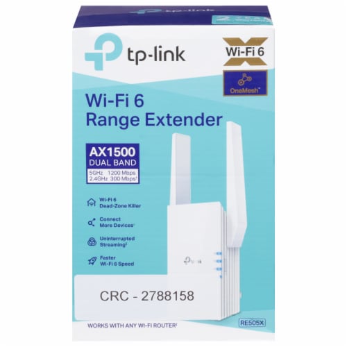 TP-Link RE505X AX1500 Wi-Fi 6 Range Extender Perspective: top
