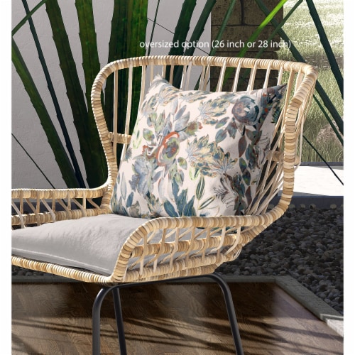 Watercolor Lilac Bulb Broadcloth Blown And Closed Pillow In Green Gray Perspective: top