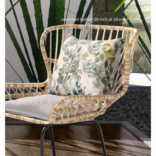 Watercolor Lilac Bulb Broadcloth Blown And Closed Pillow In White Green Perspective: top