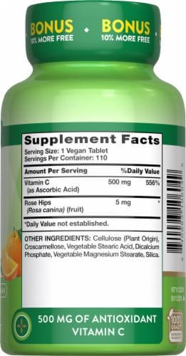 Nature’s Truth Vit C 500 mg 100+10 Tablets Perspective: top