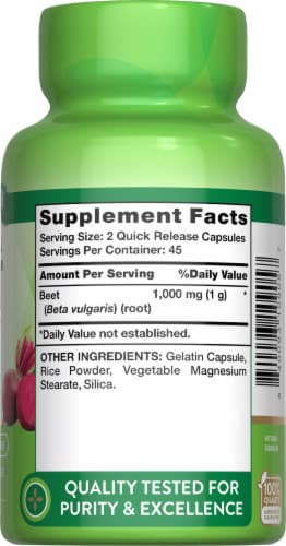 Nature’s Truth Beet Root 90 Capsules Perspective: top