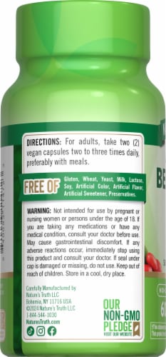 Nature’s Truth Berberine 60 Veggie Capsules Perspective: top