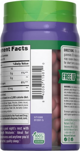 Nature's Truth 12 mg Maximum Strength Delicious Mixed Berry Flavor Sleep Melatonin Perspective: top