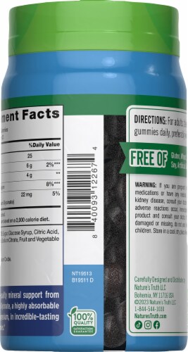 Nature's Truth Magnesium Glycinate 60 Gummies Perspective: top