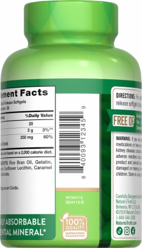 Magnesium Citrate 60 Softgels Perspective: top
