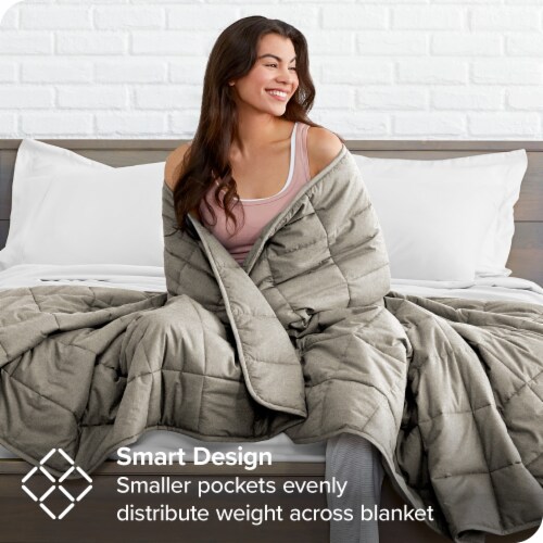 Bare Home Weighted Blanket 40 x 60 10 lbs Minky Fleece Taupe 40 x 60 10 lbs Foods Co