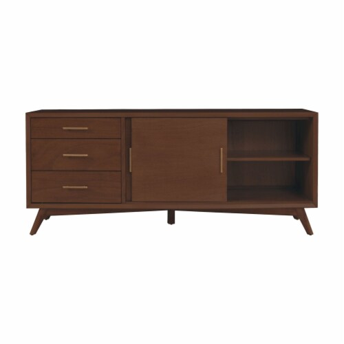 Flynn Large TV Console, Walnut Perspective: top