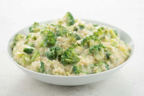 Home Chef Heat & Eat Broccoli Rice and Cheese Casserole Perspective: top