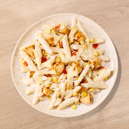 Home Chef Heat and Eat Blackened Chicken Penne Pasta Perspective: top