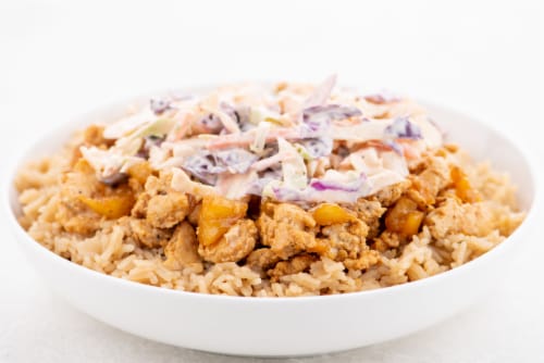 Home Chef Value Kit Teriyaki Chicken and Pineapple Stir-Fry with Spicy Slaw Perspective: top