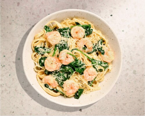 Home Chef® Oven Kit Florentine Shrimp Alfredo with Lemon Perspective: top