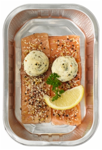 Home Chef Everything Seasoned Salmon Perspective: top