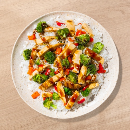 Home Chef Heat And Eat Chicken And Broccoli With Teriyaki Sauce Perspective: top