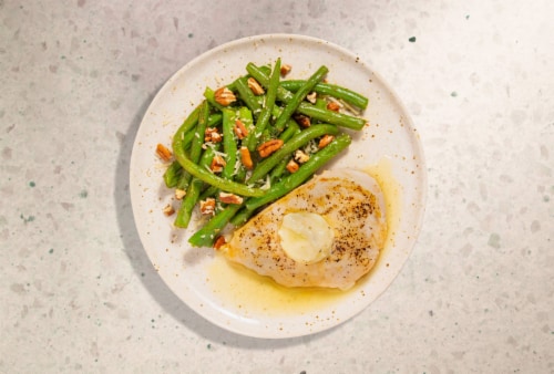 Home Chef® Oven Kit Chicken And Truffle Honey Butter With Parmesan Pecan Green Beans Perspective: top