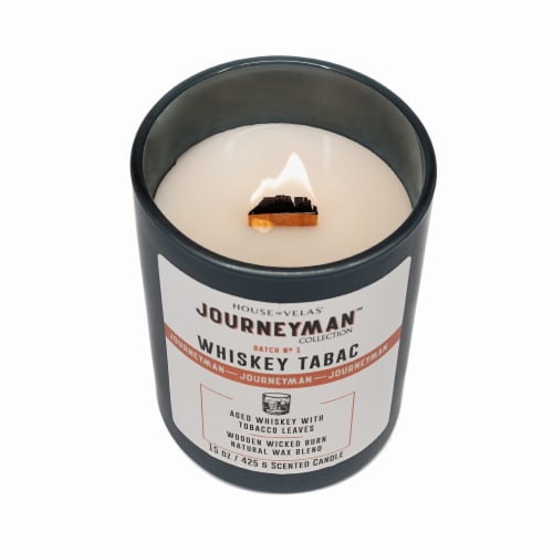 House of Velas® Journeyman Collection™ Whiskey Tabac Scent Jar Candle Perspective: top