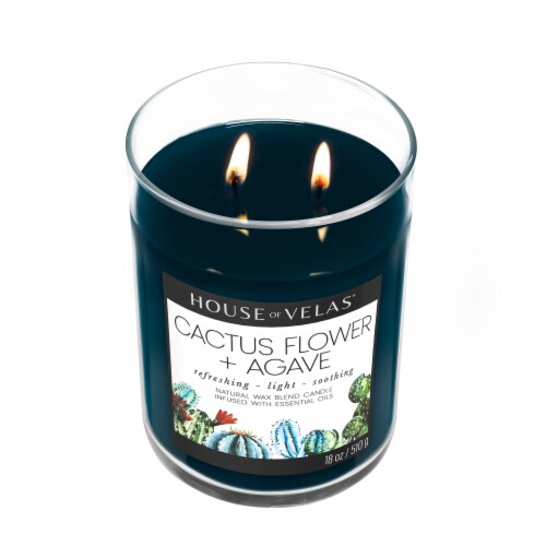 House of Velas® Cactus Flower + Agave Jar Candle Perspective: top