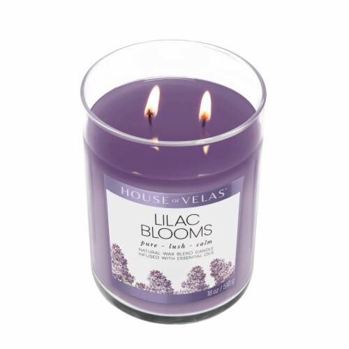 House of Velas® Lilac Blooms Jar Candle Perspective: top