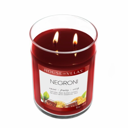 House of Velas® Negroni Scent Jar Candle Perspective: top