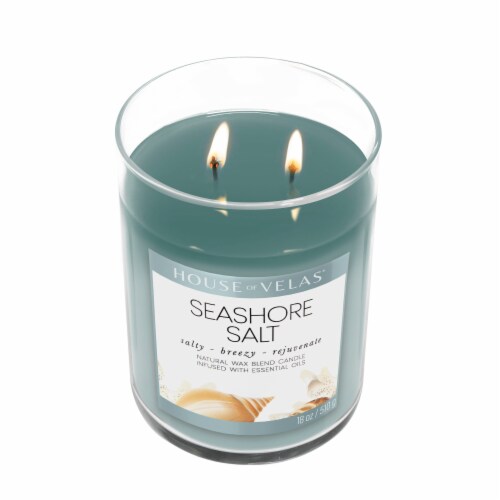 House of Velas® Seashore Salt Jar Candle Perspective: top