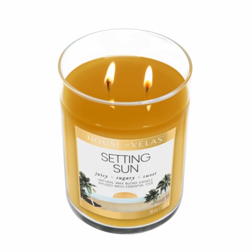 House of Velas® Setting Sun Scent Jar Candle Perspective: top