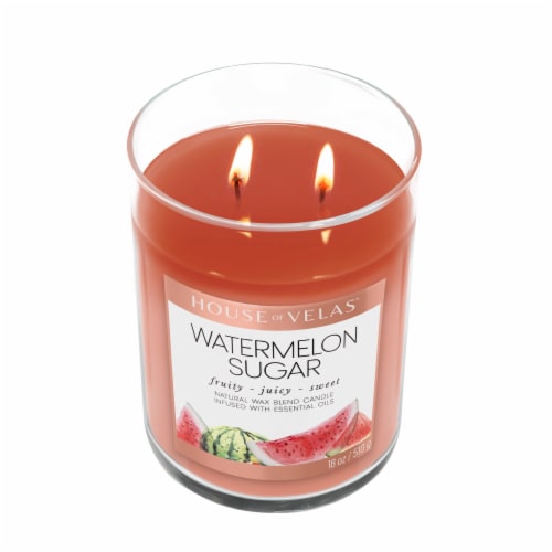 House of Velas® Watermelon Sugar Jar Candle Perspective: top