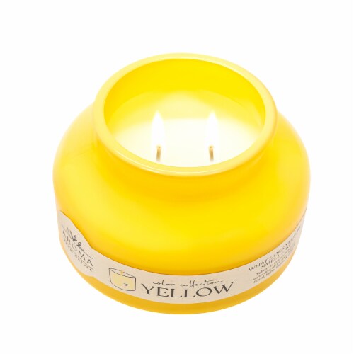 Aroma From Nature House of Velas Jar Candle Yellow Perspective: top
