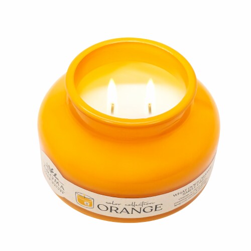 Aroma From Nature House of Velas Color Collection Jar Candle Orange Perspective: top