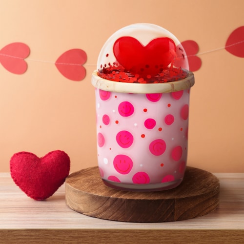 House of Velas XoXo Rose + Pear Valentine's Day Globe Scented Candle Perspective: top