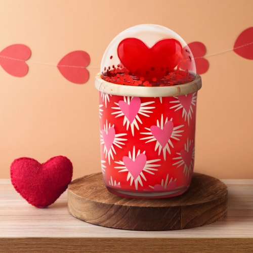House of Velas Valentine's Snow Globe Babe Perspective: top