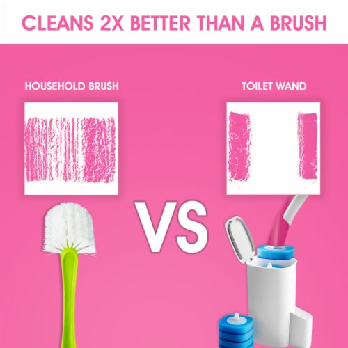 W Home Disposable Toilet Cleaner with Storage Caddy, Cleans 2X Better than a Brush, 8 Refills Perspective: top