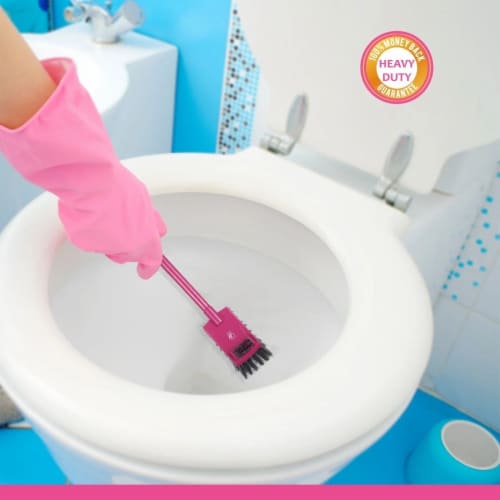 W Home Toilet Brush, Bathroom Cleaning Bowl Brush, Long Handle Toilet Scrubber | Pack Of 2 Perspective: top