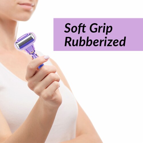 Razors for Women, Extra Smooth 4-Blades, Infused with Vitamin E & Aloe, Women’s Shaver Perspective: top