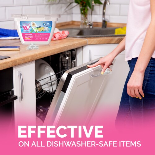 W Home 3-in-1 Dishwasher Pods for a Spotless Clean - 144 Count Total, 24 Pods/Each Perspective: top