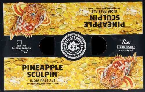 Ballast Point Pineapple Sculpin® Indian Pale Ale Perspective: top
