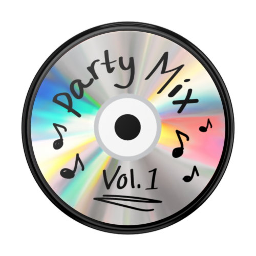 PopSockets PopGrip Luxe -Backspin Party Mix Perspective: top