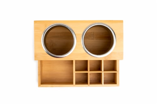 Core Home Large Bamboo Hair Accessories Organizer Perspective: top