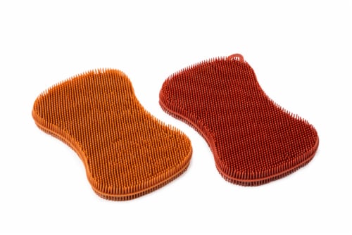Core Home Silicone Sponges - Red/Orange Perspective: top