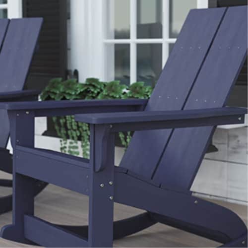 Navy blue shop resin adirondack chairs