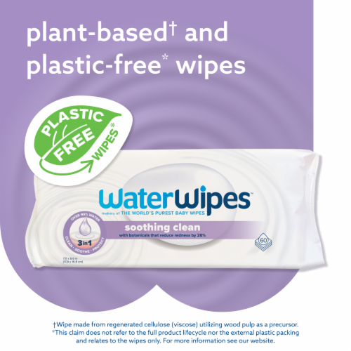 WaterWipes® Soothing Clean 99% Water Based Baby Wipes Perspective: top