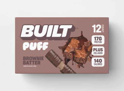 Built® Puff Brownie Batter Protein Bar Case Lot Sale Perspective: top