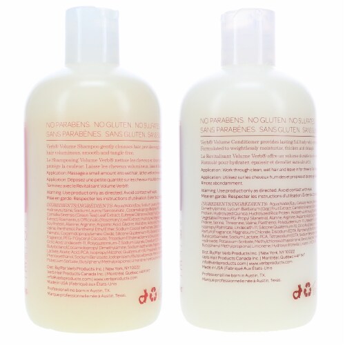 Verb Volume Shampoo 12 oz & Volume Conditioner 12 oz Combo Pack Perspective: top