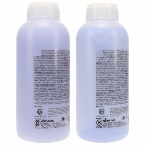 Davines LOVE Smoothing Shampoo 33.8 oz & LOVE Smoothing Conditioner 33.8 oz Combo Pack Perspective: top