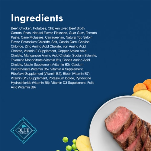Blue Buffalo Delights Small Breed Natural Paté Wet Dog Food Top Sirloin Perspective: top