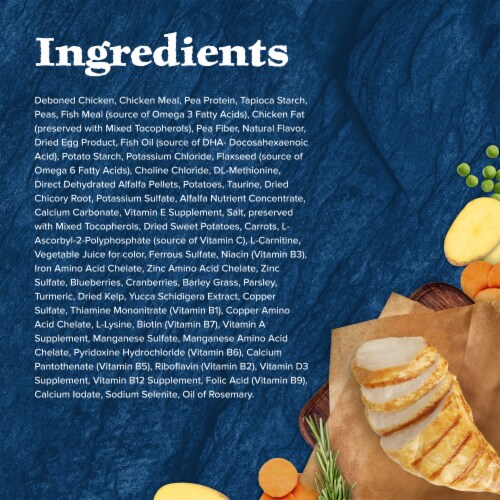 Blue Buffalo Wilderness Mature High-Protein Grain-Free 7+ Dry Cat Food Chicken Perspective: top