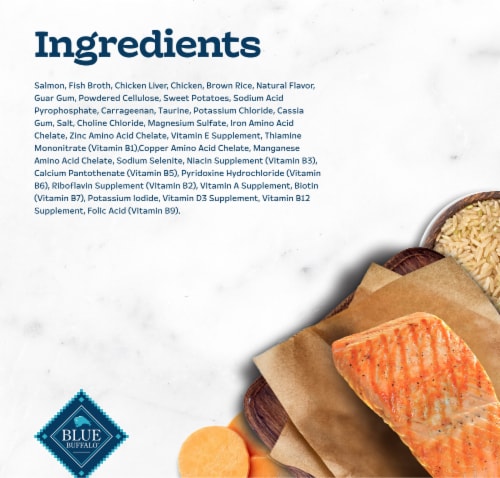 Blue Buffalo Tastefuls Natural Salmon Entrée Pate Wet Cat Food Perspective: top