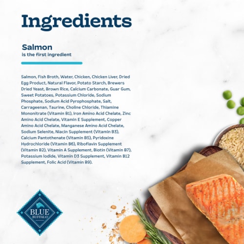 Blue Buffalo Tastefuls Savory Singles Natural Salmon Entrée Adult Wet Cat Food Perspective: top
